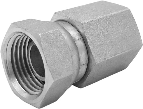 (2-PACK) 1405-08-08 Hydraulic Hose Adapter Fitting 1/2"-14NPTF Female × 1/2"-14NPSM Female Pipe Straight Carbon Steel...