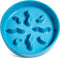 Ceramic Slow Feeder Dog Bowls Small Breed, 0.5 Cups Dog Food Dish for Fast Eaters, Puzzle Bowl for Small Dogs and Cats?5.5 Inch-Blue...