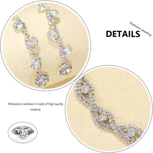 Rhinestone Earrings Silver Earrings Sparkly Bracelet Earrings Party Prom Earrings Jewelry for Women...