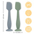 Diaper Cream Applicator Set - Soft Silicone Baby Butt Brush with Suction Base, Baby Butt Spatula, Full Size - Newborn Baby Essentials (2Packs-Natu...