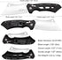 Cleaver Pocket Folding Knife for Men - 3.54" Stainless Steel Satin Blade, Aluminum Handle with Clip, EDC Knives for Outdoor, Camping...