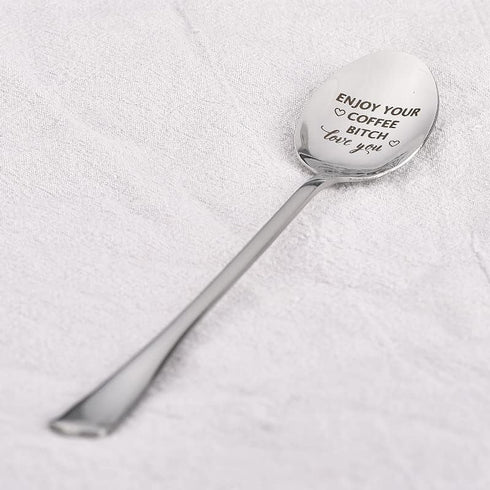 Coffee Spoon Gifts for Husband Wife Birthday Gift for Bf Girlfriend Gifts for Women Teen Friends Bestie Enjoy Your Coffee Love You Spoon Gifts for...