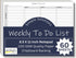 Weekly To Do List Notepad, 60 Page Task Planning Pad w/Daily Checklist, Priority Todo Checkbox & Notes. Desk Notebook to Organize Office 11 X 8.5...