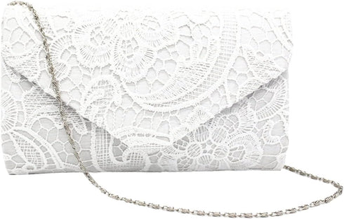 Clutch Purse Handbag Evening Bag Lace Messenger Bag Wedding Party Bag Envelope...