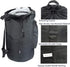 Washable Laundry Bag Backpack with Zipper Pocket, Heavy Duty Clothes Bag, 2 Strong Adjustable Shoulder Straps with Drawstring Closure for Travel, ...