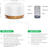 300ML Essential Oil Diffuser, Remote Control Ultrasonic Aromatherapy Oil Diffusers Cool Mist Humidifier, Waterless Auto-Off and 7 LED Light Colors...
