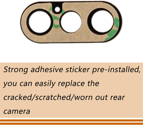Back Rear Glass Camera Lens Replacement with Tool Kit & Camera Cover for iPhone Xs...