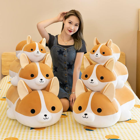 Corgi Stuffed Animal Soft Corgi Dog Plush Toys, Cute Shiba Inu Akita Plush Pillow Gifts for Kids and Girls(15.7inch/40cm)…...