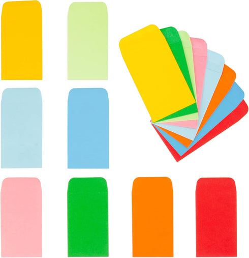 ESSENTIAL #1 200 Piece Coin Envelopes 2.25" x 3.5" with Gummed Flap, Small Parts Envelope for Home and Office Use (Assorted -200)...