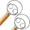 2-Pack Danish Dough Whisk, Dough Whisk/Bread Whisk Sourdough Bread Baking Supplies for Cake Bread Pizza Pastry Biscuits, Wooden Hand Stainless Ste...