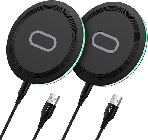 2Pack 15W Wireless Charger Fast Charging Pad Compatible Samsung Galaxy S24 S23 S22 S21 S20 Ultra 5G FE S10 S9 S8 S7 S6, Note 20 10 9 8, Z Fold4/3/...