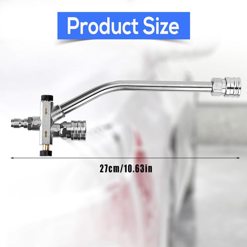 Pressure Washer Extension Wand, 1/4 Inch Quick Connectors Dual-Ended Curved Power Washer Extension Rod/Pole Power Washer Lance Cleaner Accessory f...