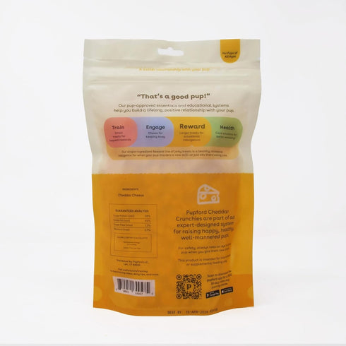 Pupford Cheese Crunchies, Premium Single-Ingredient Treat for Dogs & Puppies (Cheddar, 7.50 oz)...