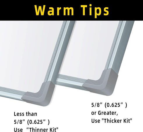 30 Set White Board Mounting Hardware,Whiteboard Hanging Brackets, White Board Installation Kit Includes Hanger Supports, Screws and Expansion Tube...