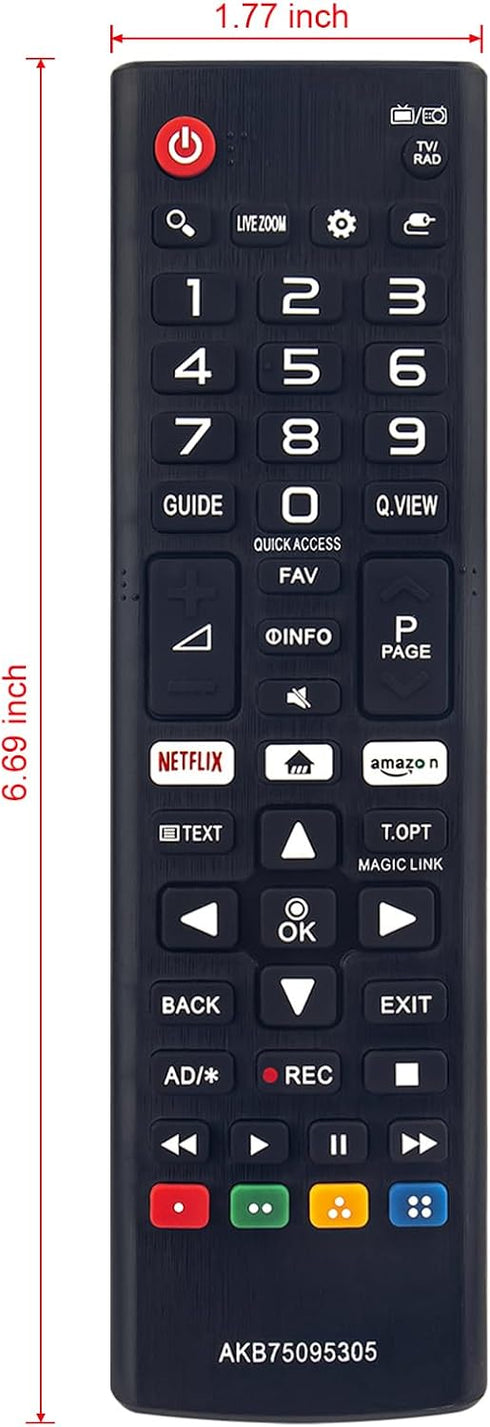 AKB75095305 Replaced Remote fit for LG Smart TV AKB75095304 AKB75095306 AKB75095308 43UK6950PLB 43UK6710PLB 43UK6510PLB 43UK6550PLD 43UK6750PLD 50...