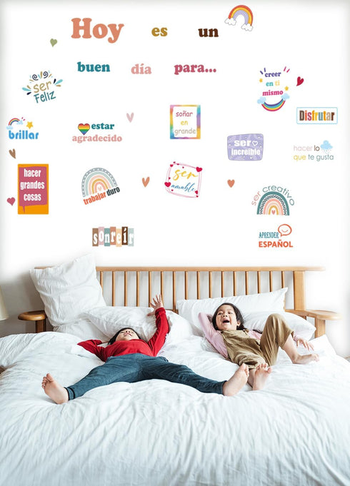 Spanish Bulletin Board Decoration Set for Classroom | Inspirational Back to School Poster | Hoy ES un buen día...