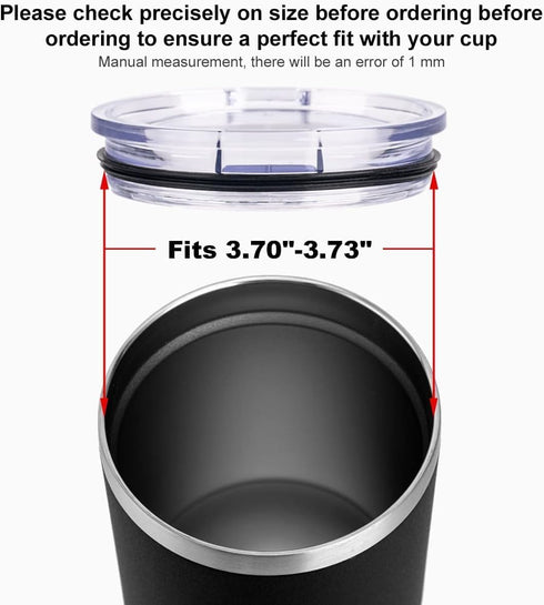 koodee 30 oz Tumbler Lids, Fits for 30Oz YETI Rambler, Ozark Trail and More, 2 Pack Spill-proof Lids,Covers for 30 Ounce Tumbler,Cup (White)...