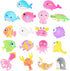 Halloluck 50 Pcs Ocean Animals Slime Charms Easter DIY Craft Making Resin Jewery Making Kit, Resin Flatback Slime Beads Making Supplies for DIY Sc...