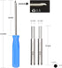 Triwing Screwdriver Set, 5 Pack CR2032 Batteries with Tabs Bundled with 3.8 mm & 4.5 mm Security Screwdriver Game Bit Tool Set for NES, SNES and N...