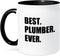 3dRose mug_185013_4 Best Plumber Ever Fun Plumbing Job Appreciation Gift Black Text Two Tone Mug, Black, 11 oz...