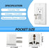 Europe to US Plug Adapter, 3 Pack UK to US Plug Adapter, India to US Plug Adapter, Universal Travel Adapter for USA, Europe Australia UK Italy to ...