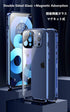 HENGHUI Lockable iPhone 13 Pro Max Magnetic Glass Case with Camera Lens Protector Screen Protector Safety Lock 360 Full Body Double Sided Bumper C...