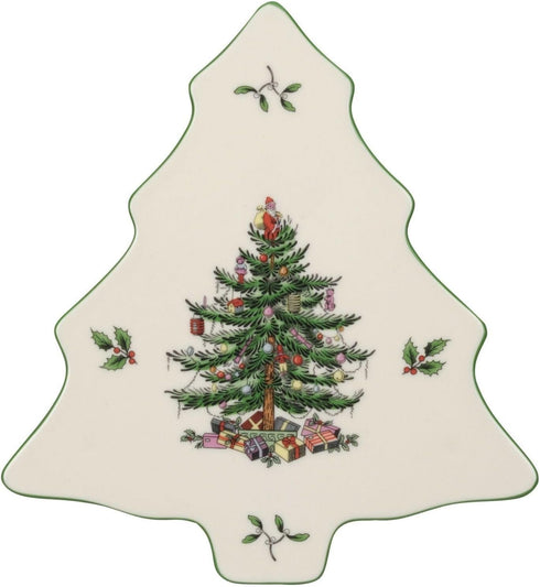 Spode Christmas Tree Trivet - 8" Heat Resistant Porcelain Christmas Holiday Tabletop Protector - Dishwasher Safe...