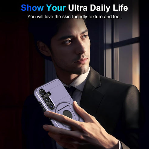 for Samsung Galaxy S24 Mag-Safe Kickstand Case with Screen Protector,Slim Shockproof Military Heavy Duty Anti-Drop Full Body Protection,360 Rotati...