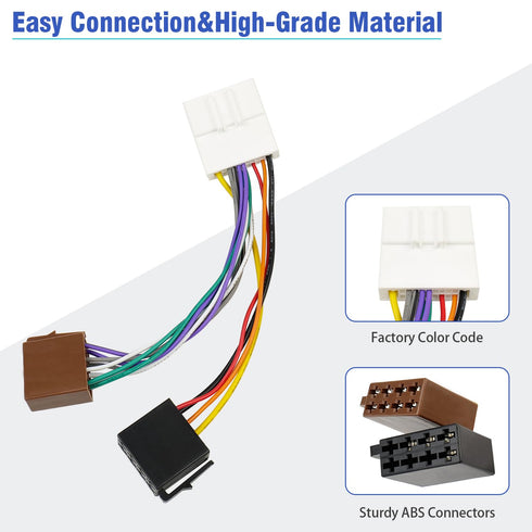 Stereo Wiring Harness for Nissan ISO Radio Adapter to 20Pin Connector Compatible with Altima Sentra Frontier Versa Xterra Murano Leaf Subaru Fores...