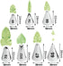Meao 7 Pieces Piping Tips Set - Stainless Steel Piping Nozzles Kit for Pastry Cupcakes Cakes Cookies Decorating (Silver #6)...