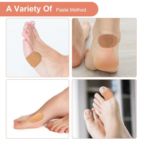 Bunion Pain Relief Pads to Wear with Shoes - Moleskin Guards Protect Feet for Men and Women, All-Day Water-Resistant Self-Stick Adhesive - 36 Cush...