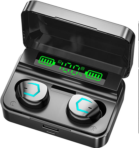 True Wireless Earbuds, 2024 Bluetooth Headphones 5.3 Earbuds, Waterproof Touch Control Ear Buds in-Ear Built-in Mic, with LED Power Display, IP7 W...