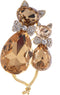 Alilang Adorable Cute Light Smoked Topaz Clear Crystal Rhinestone Kitty Cat Animal Pin Brooch...