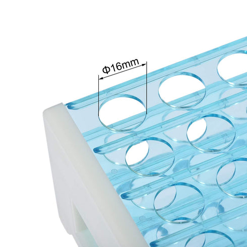 uxcell Detachable Polypropylene Test Tube Holder Rack 50 Hole for 13-16mm Tubes Light Blue 2Pcs...
