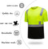 High Visibility Shirts Quick Dry Safety T Shirts with Reflective Strips and Pocket Short Sleeve Mesh Hi Vis Construction Work Class 2 Shirt for Me...