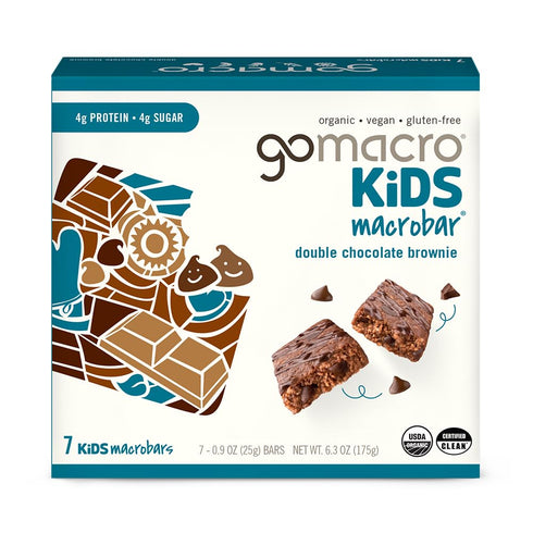 GoMacro Kids MacroBar Organic Vegan Snack Bars - Double Chocolate Brownie (0.90 Ounce Bars, 7 Count)...