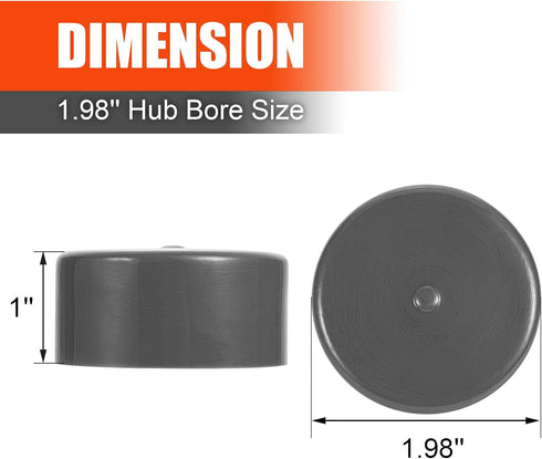 CZC AUTO Bearing Protector Bras 1.98 Inch Rubber Caps Dust Covers Replacement for Bearing Partner Bra for Trailer Boat Wheel, 2 Pack...