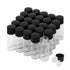 10ml Clear Glass Vials with Screw Caps and Plastic Stoppers, Small Liquid Sample Vial, Leak-Proof Vial, 25PCS...