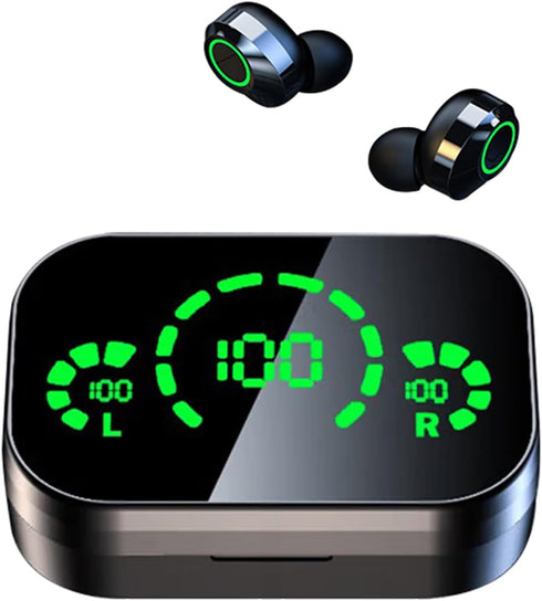 Long Playtime Touch Control True Wireless Earbuds/Headphones Bluetooth YD03, LED Charging Case, Bluetooth 5.3 with Built-in Mic for Sports, Work, ...