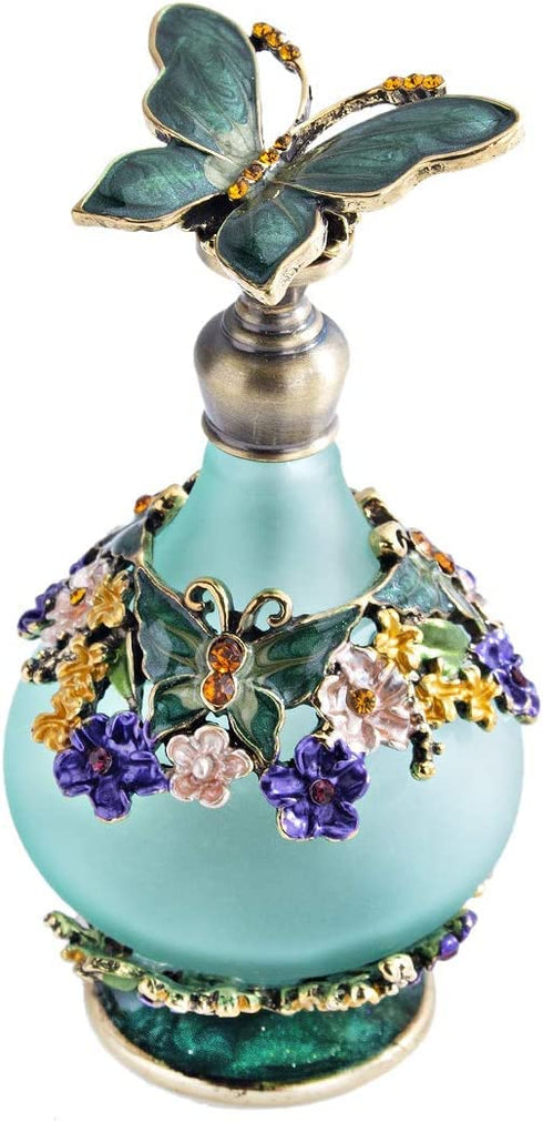H&D HYALINE & DORA H&D Retro Mini Green Butterfly Perfume Bottle 24ml...