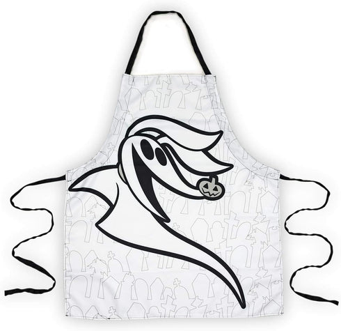 Nightmare Before Christmas Zero Apron - Stylish White With Black Straps Kitchen Accessory Featuring Tim Burton’s Animated Musical Classic - Great ...