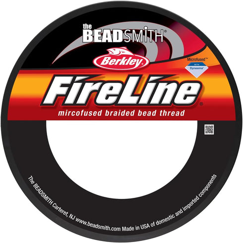 The Beadsmith Fireline by Berkley – Micro-Fused Braided Thread – 6lb. Test.006”/.15mm Diameter, 125 Yard Spool, Crystal Color – Super Strong Strin...