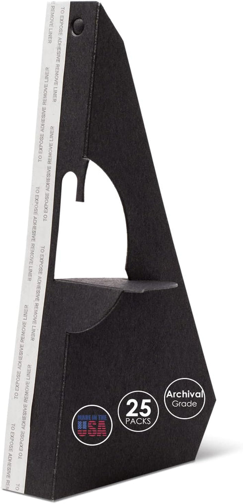 Lineco Blk Self-Stick Easel Back 7Inch Pkg/25...