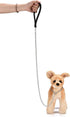 Metal Dog Leash, Integrated Dog Collar and Leash, 4ft Chew Proof Dog Chain Leash with P Chain Slip, Heavy Duty Sturdy Pet Dog Leash with Padded Ha...