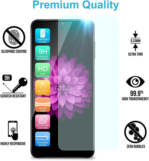 TJS Compatible with Samsung Galaxy A02S Case, with Tempered Glass Screen Protector, Metal Ring Magnetic Support Kickstand Tone Shinny Glitter Girl...