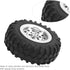 55mm/2.2in 1/10 Scale Rubber Tires & Wheel Rims AntiSkid Fit for D12 Model Parts (Silver S)...