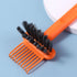 3 Pieces Hair Brush Cleaning Tool, Orange Plastic Comb Cleaning Brushes 2-In-1 Styling Accessory for Removing Hair Dust Home Hair Care Tool(Orange...