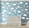 31pcs White Cloud Wall Decals – Mixed Sizes 4-10in Floating Vinyl Stickers for Baby Nursery, Kids Bedroom, Ceiling or Playroom – Removable DIY Hom...