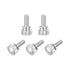 uxcell Knurled Thumb Screws, M4x10mm Brass Shoulder Bolts Grip Knobs Fasteners, Nickel Plated 5Pcs...