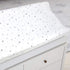 TL Care Printed 100% Cotton Knit Fitted Contoured Changing Table Pad Cover/Sheet - Compatible with Mika Micky Bassinet, Gray Stars and Moons, for ...